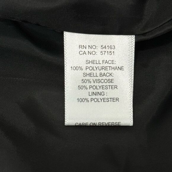 New Marc New York by Andrew Marc Faux Leather Black Bomber Jacket Women’s Sz L - Picture 5 of 11